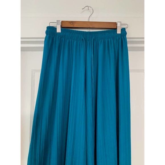 TEAL Gaucho Pants Flowy Small Medium Drawstring Waist0 - Picture 4 of 6